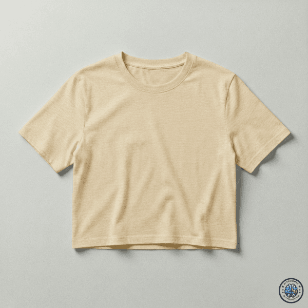 Remera Crop Mujer - Amarillo