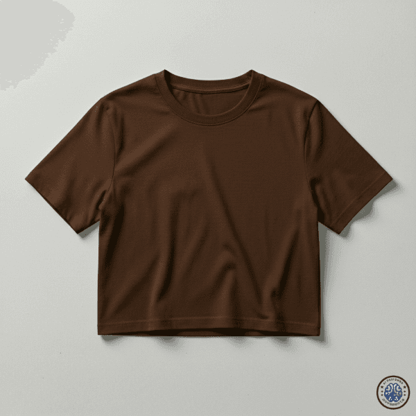 Remera Crop Mujer - Chocolate