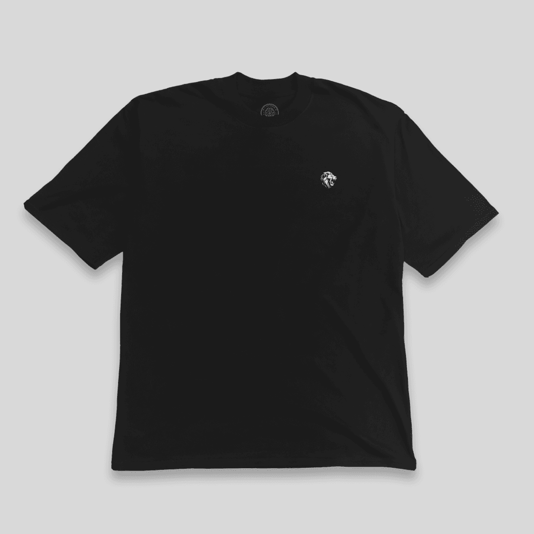 Remera "Tres Anclas" Oversized - Negro