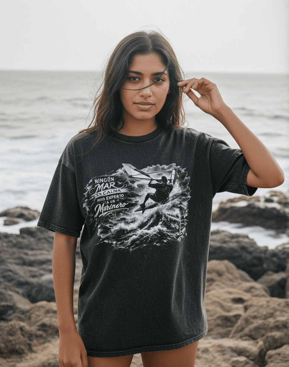 Remera Oversize 'Ningún mar en calma' vista 4