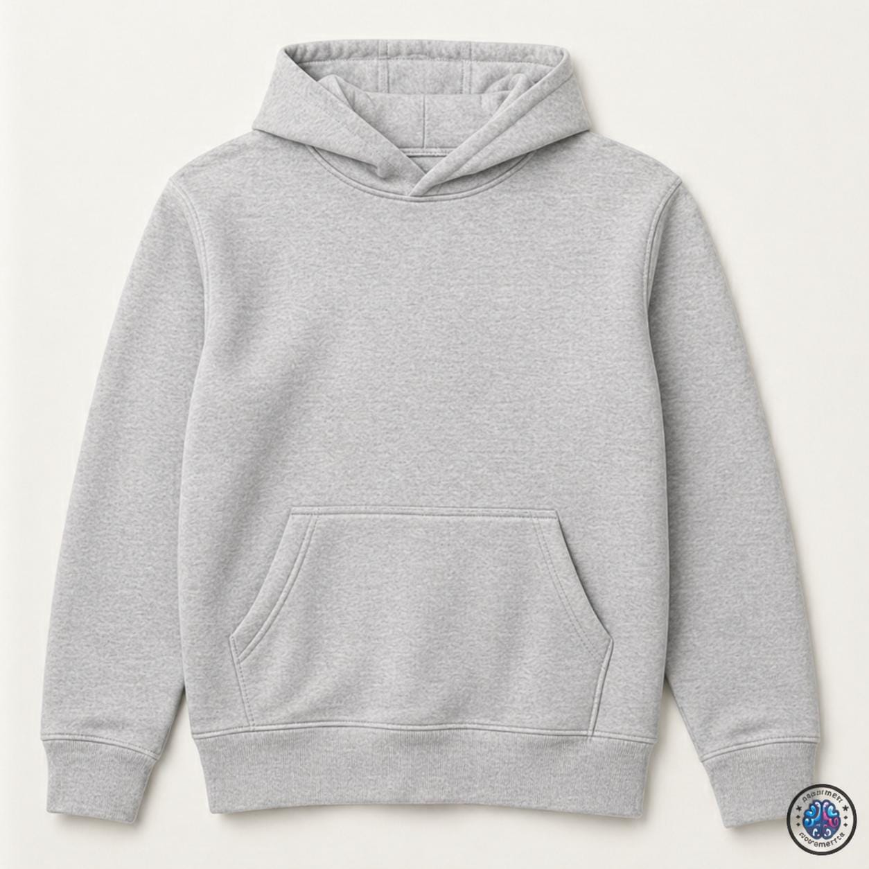 Buzo Hoodie Oversize - Gris Melange — prenda personalizable de Novamente