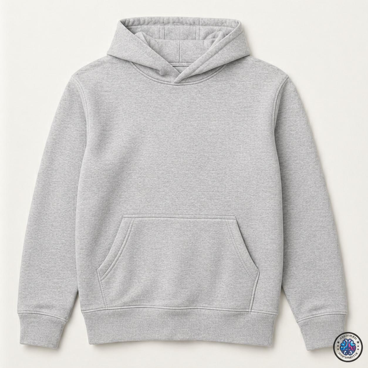 Buzo Hoodie Oversize - Gris Melange