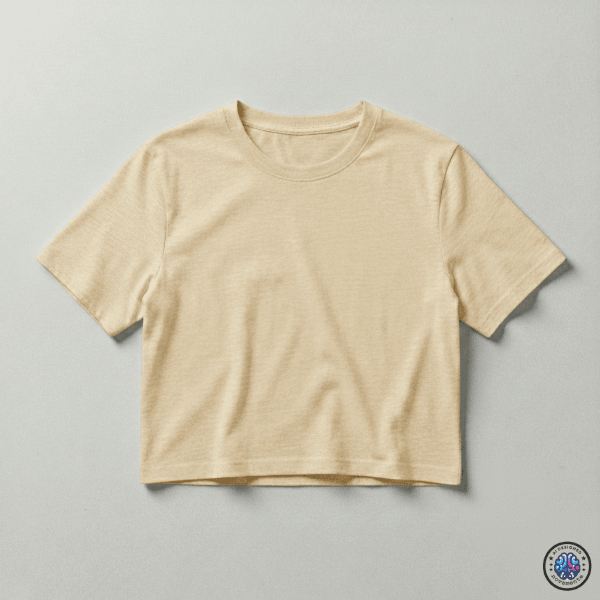 Remera Crop Mujer - Amarillo