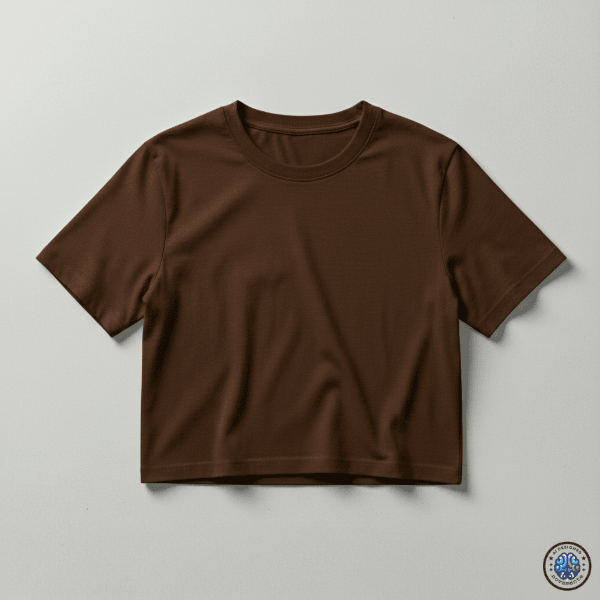 Remera Crop Mujer - Chocolate