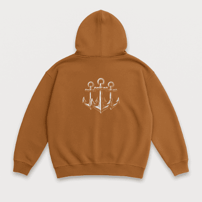 Hoodie "Tres Anclas" Oversized