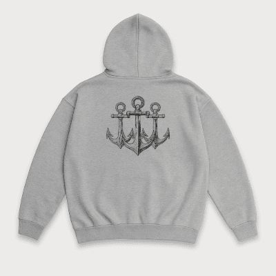Hoodie "Tres Anclas" Oversized