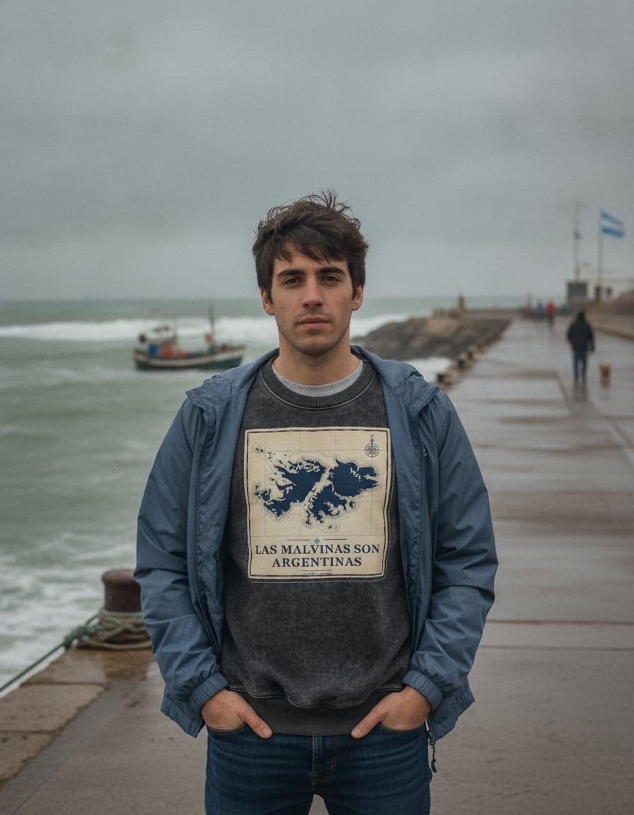 Carta náutica — Buzo Serie Malvinas Novamente, foto lifestyle
