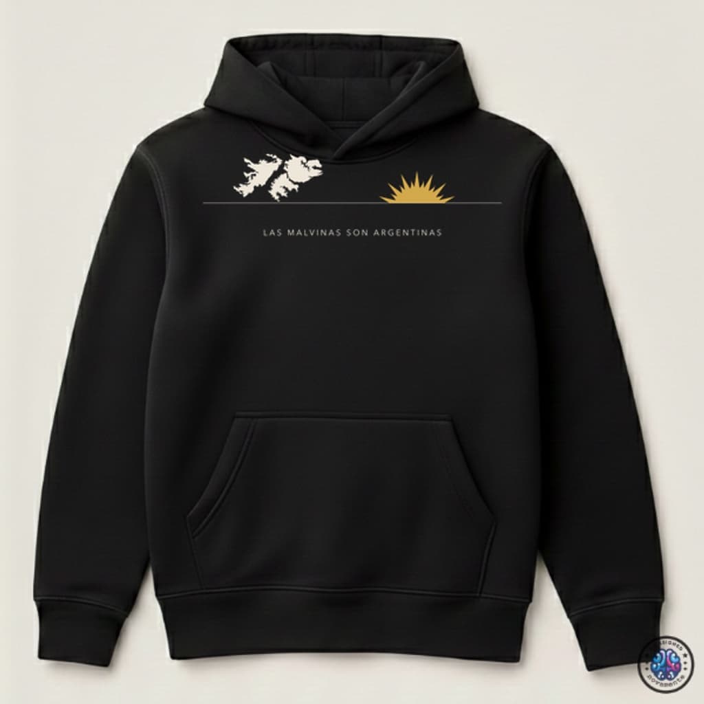 Horizonte — Hoodie negro, Colección Minimal Novamente