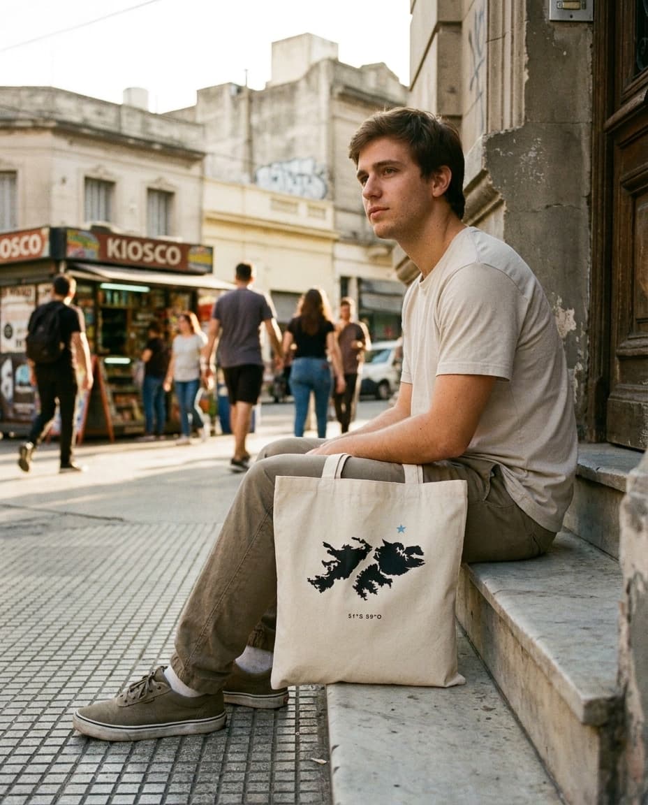 51°S 59°O — Totebag — Crudo, Serie Malvinas Novamente