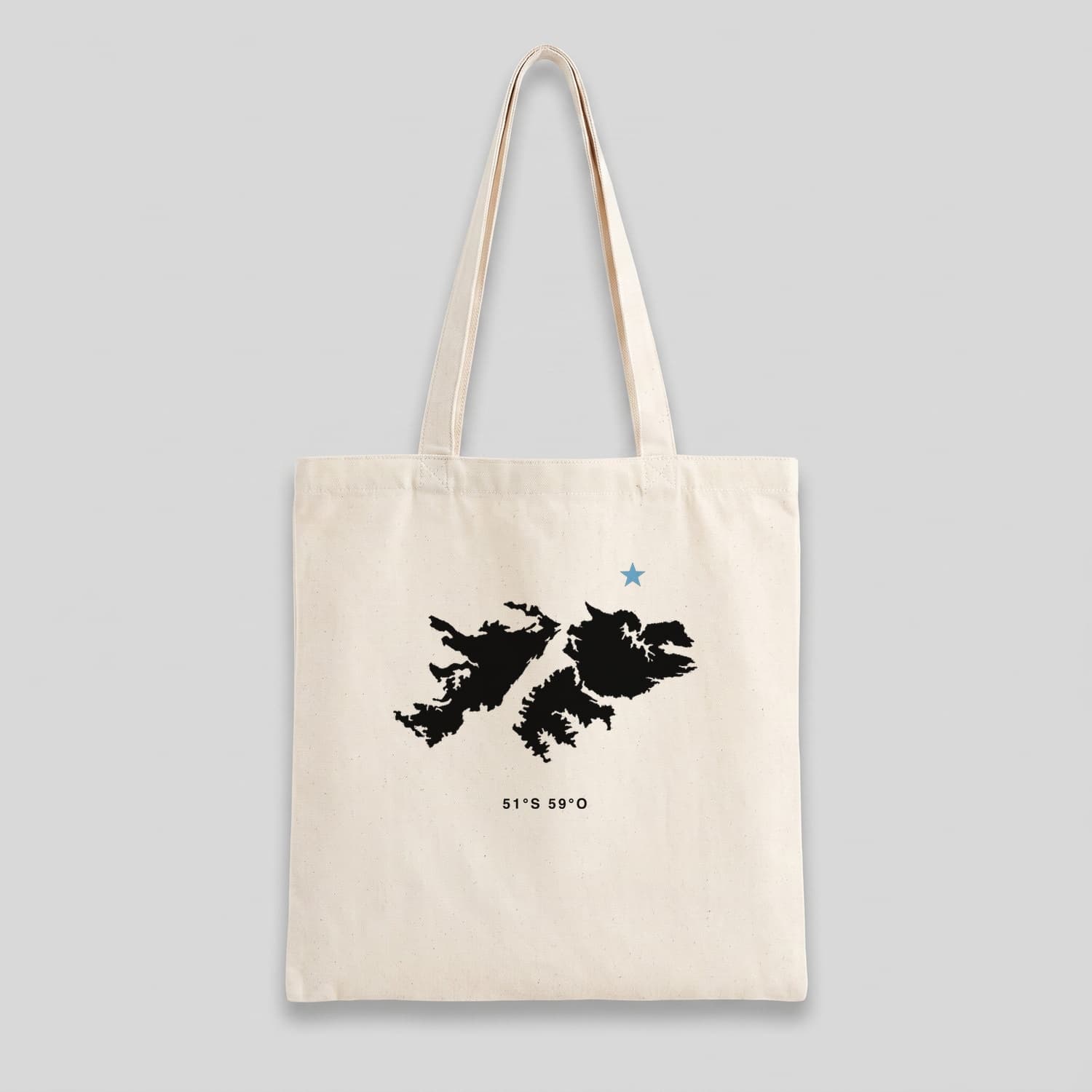 51°S 59°O — Totebag Serie Malvinas Novamente, foto de producto