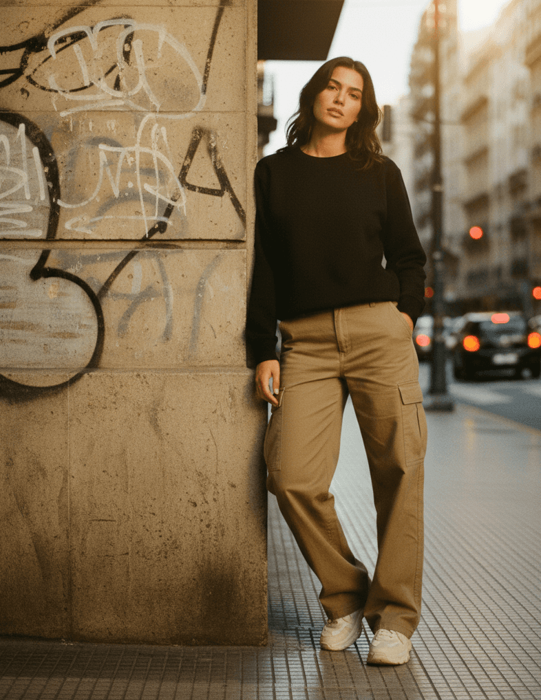 Buzo Cuello Redondo - Negro - Foto 2