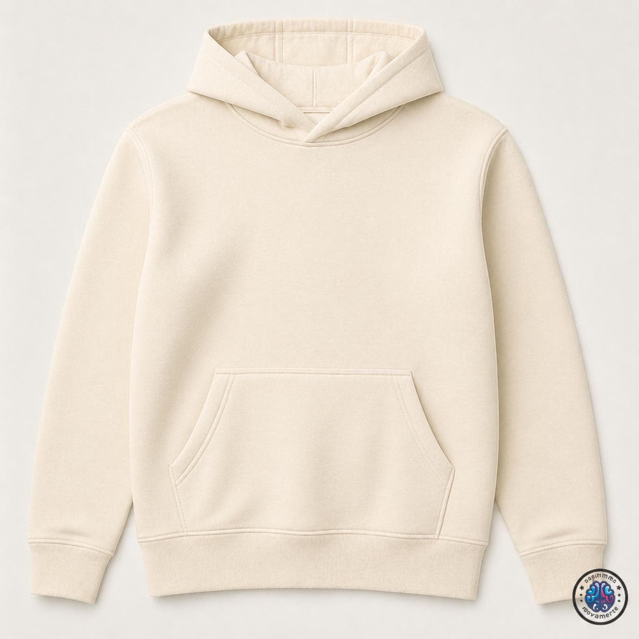 Hoodie personalizado crema — estampado DTG premium