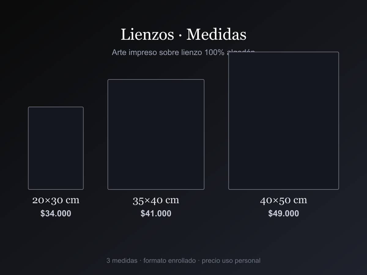Lienzo - Medidas