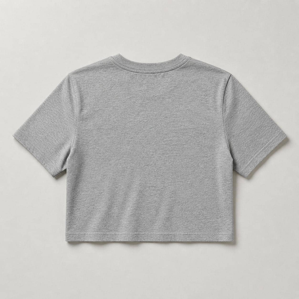 Remera Crop Mujer - Gris Melange - Foto 2