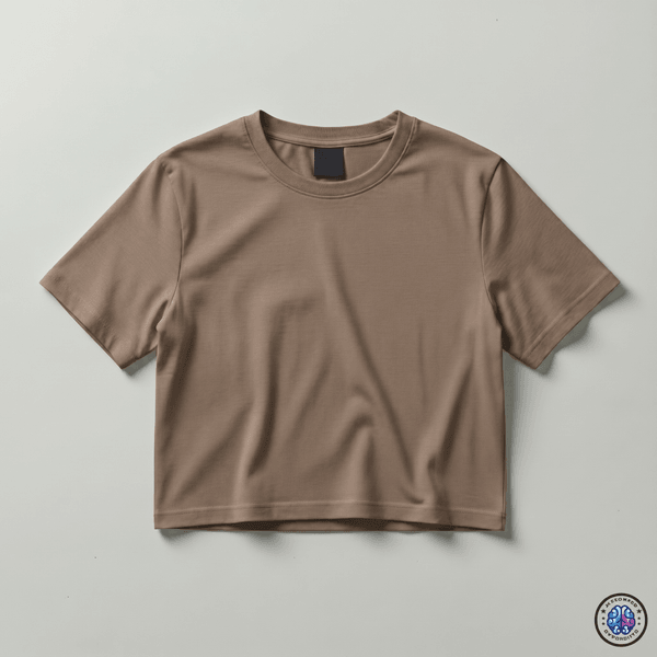 Remera Crop Mujer - Visón