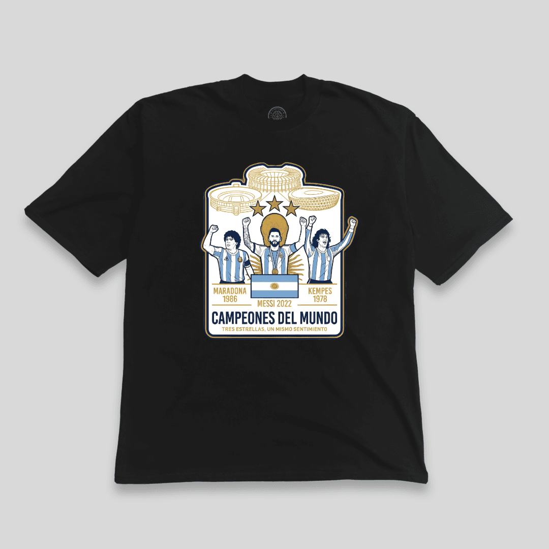 Remera Oversize Tres Campeones