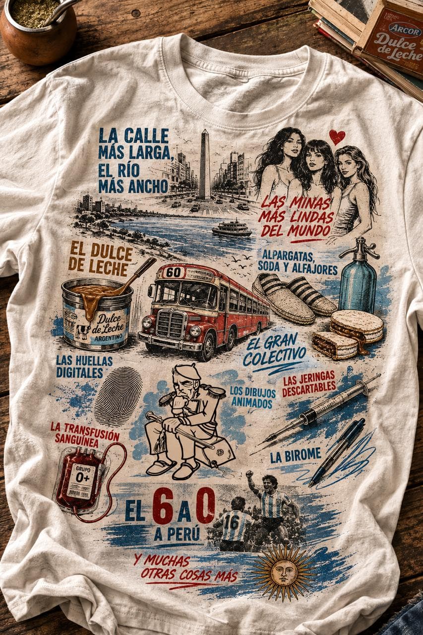 Remera La Calle Más Larga · Blanca