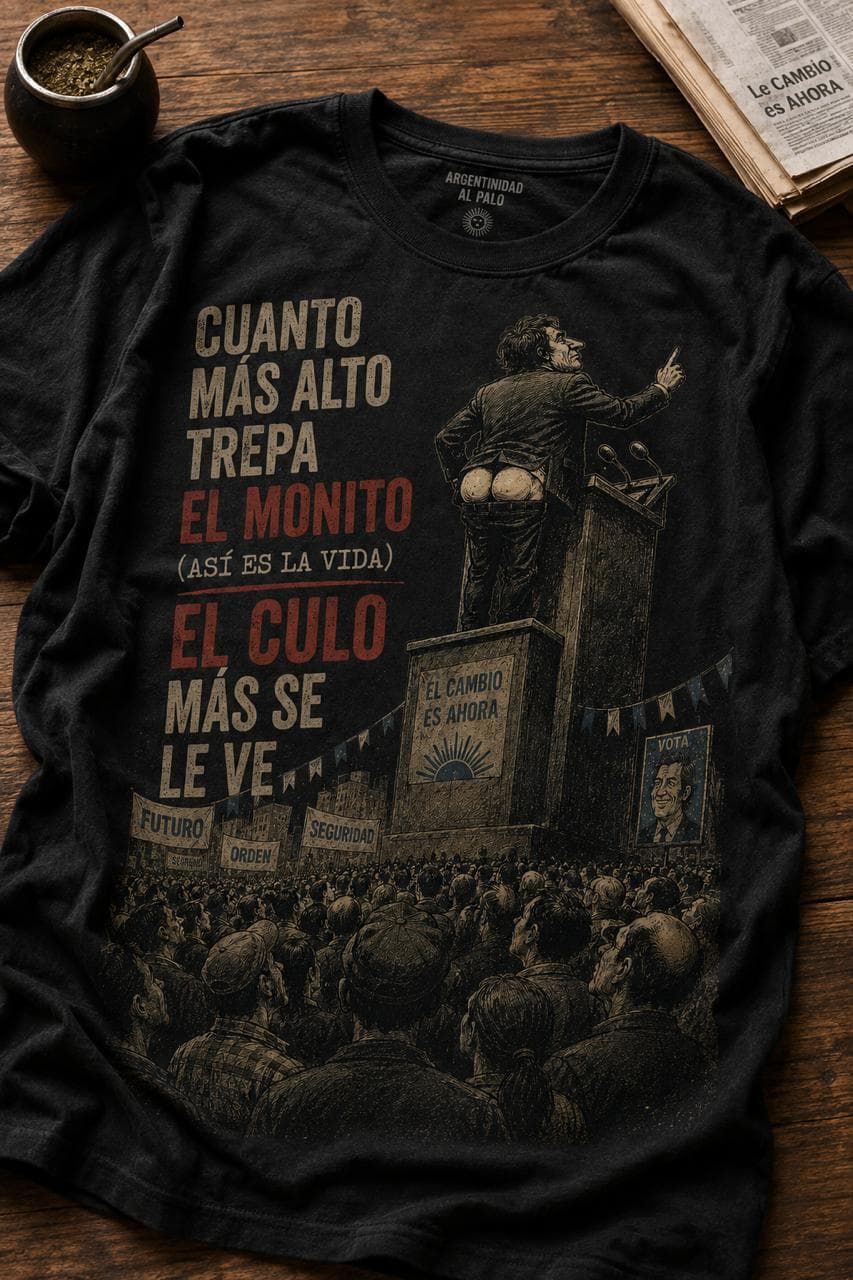 Remera El Monito · Negra