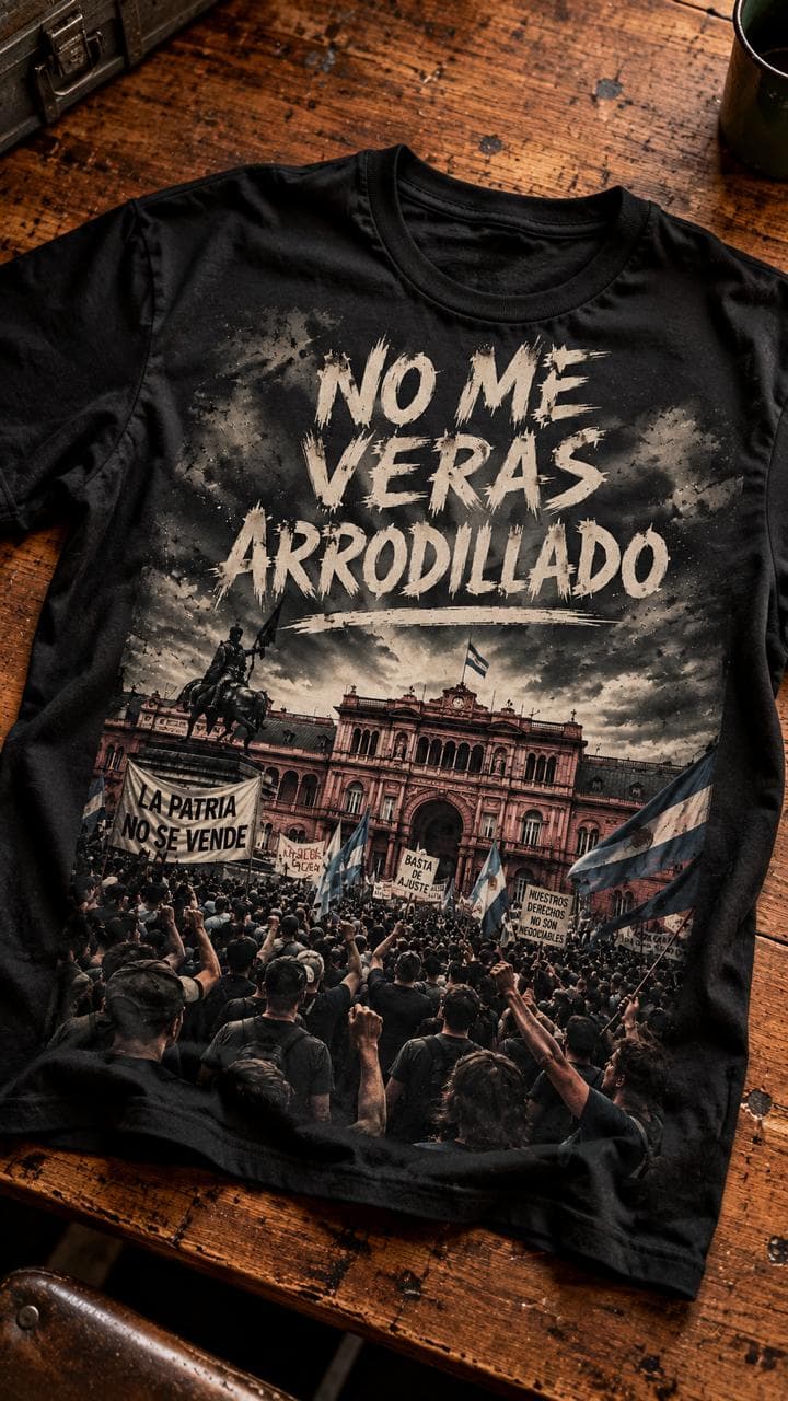 Remera No Me Verás Arrodillado · Negra