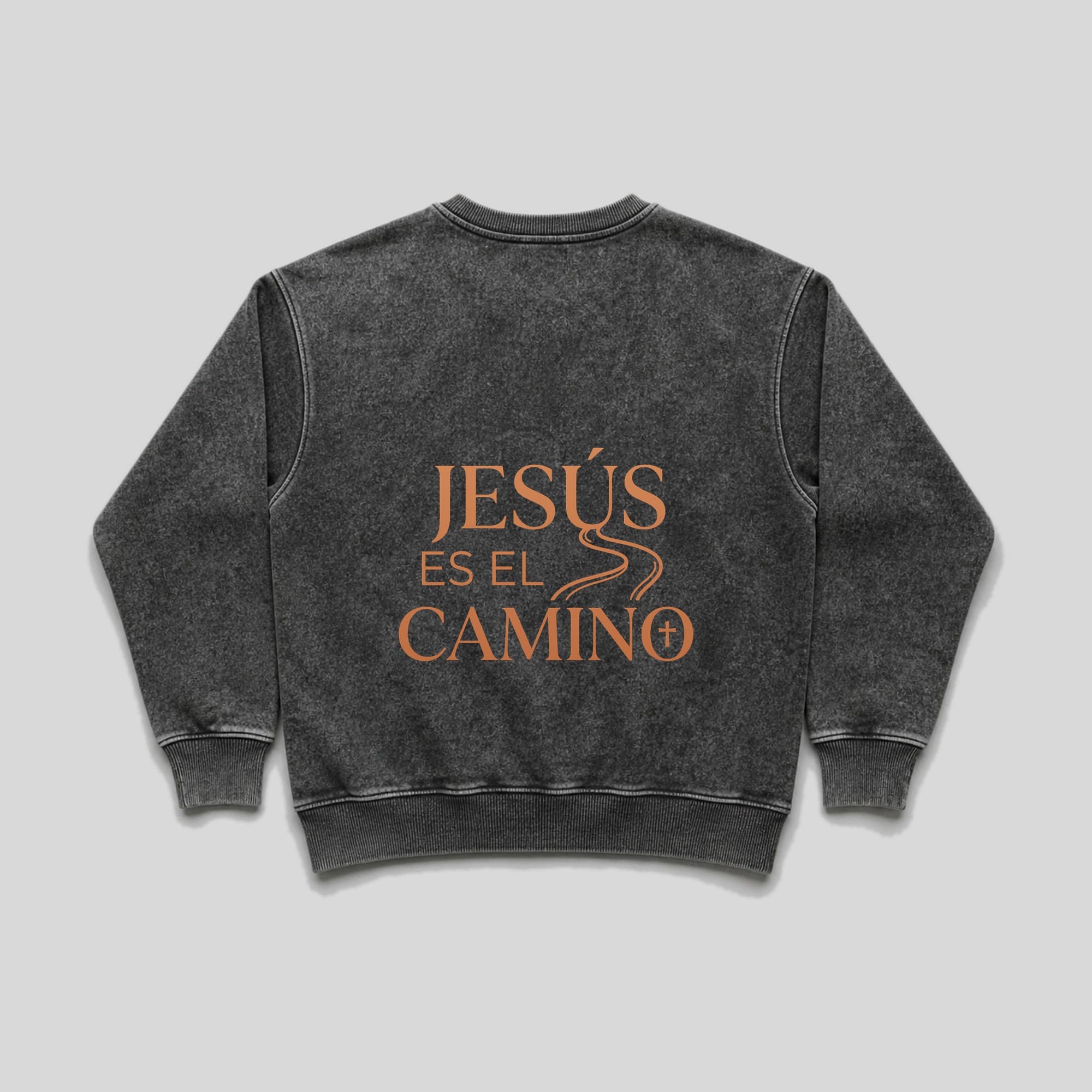 Buzo Cuello Redondo Jesús es el Camino · Stone Wash