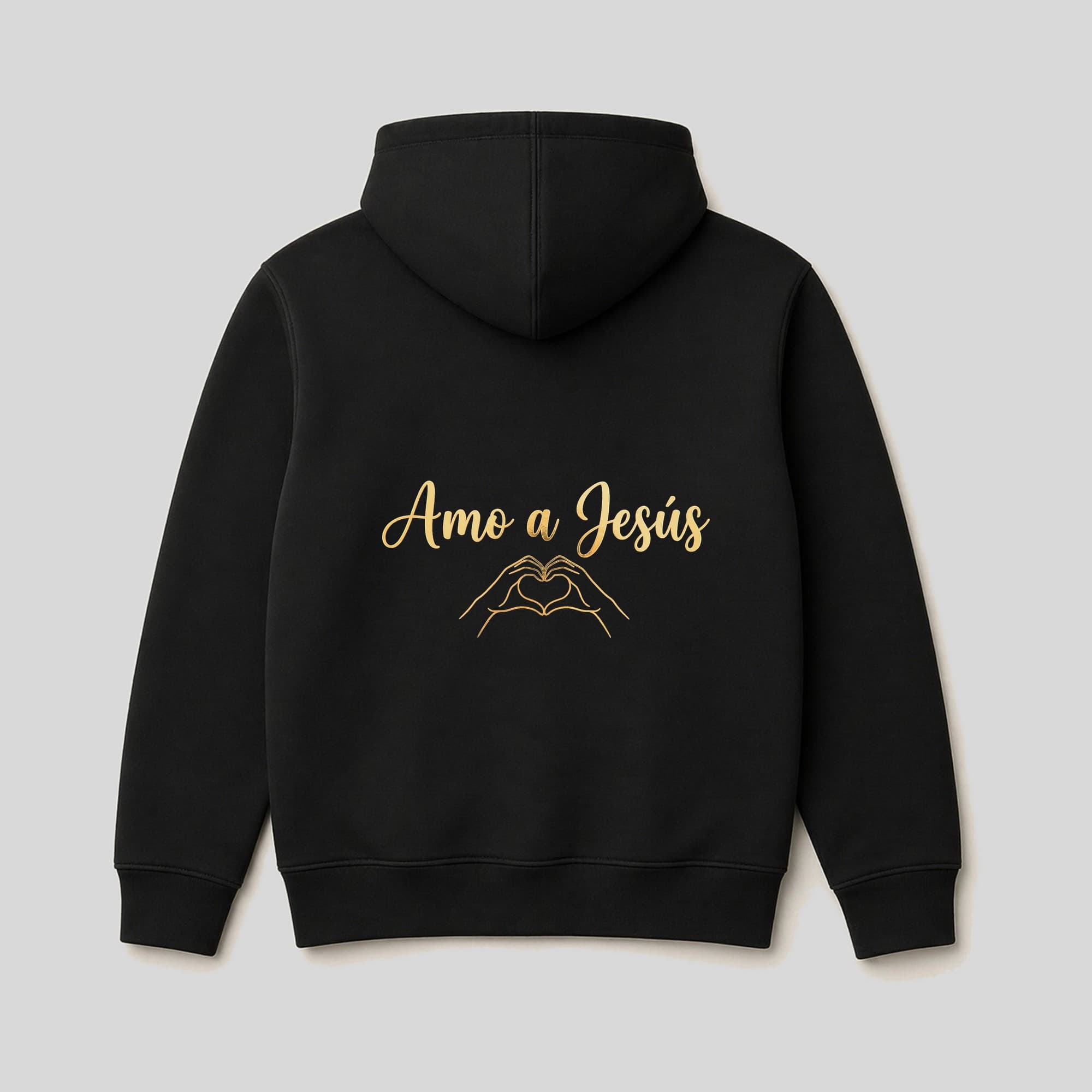 Buzo Hoodie Amo a Jesús · Negro