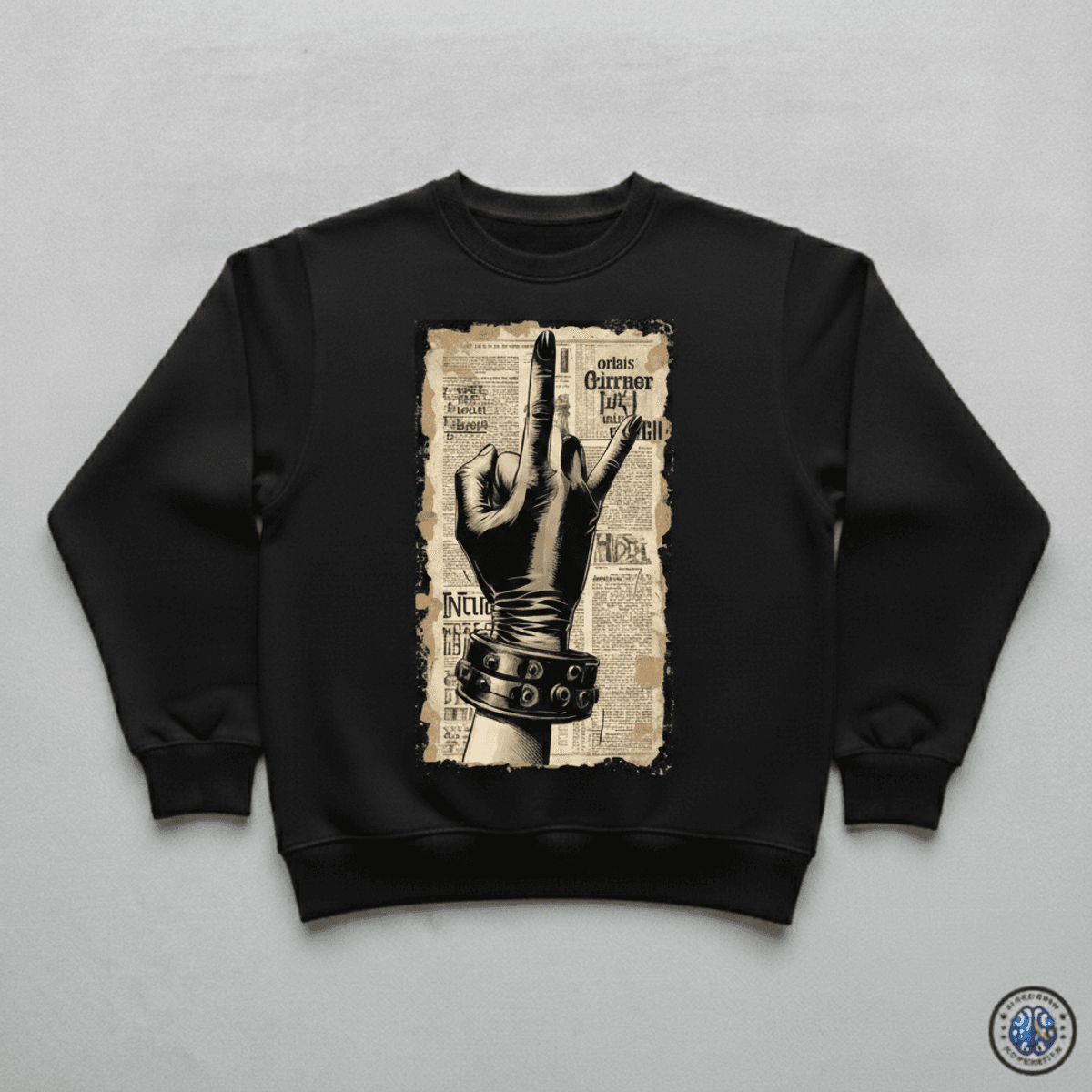 RIOT HAND · Berlin Crewneck negro