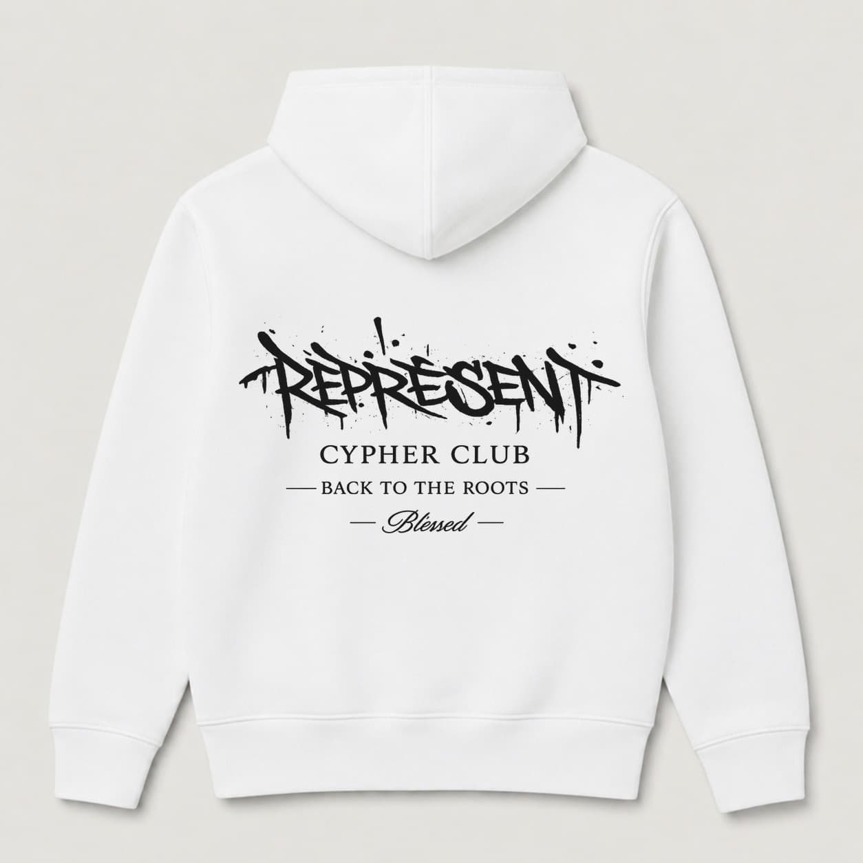 DROP 001 · Buzo Hoodie Blanco — dorso