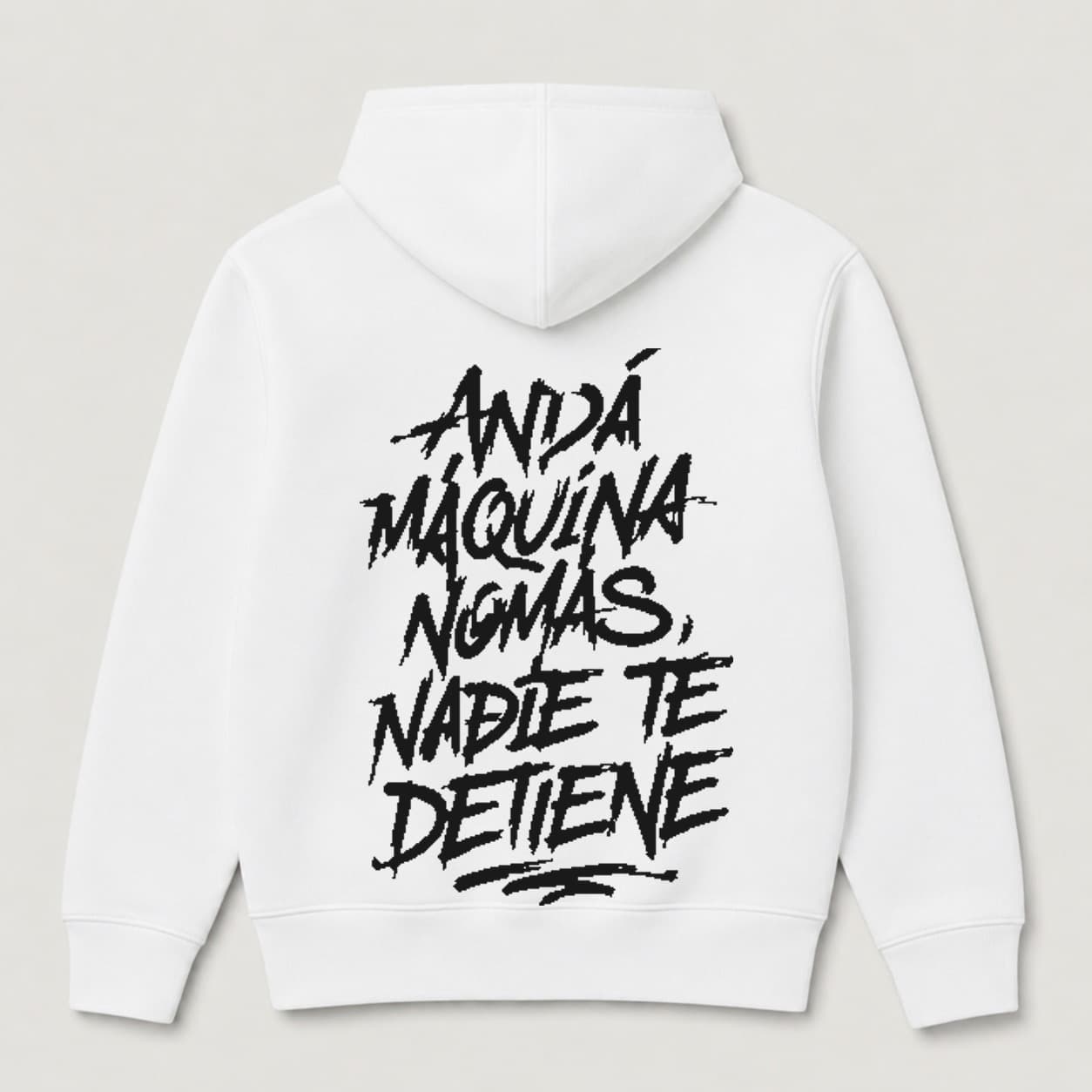 DROP 003 · Buzo Hoodie Blanco — dorso