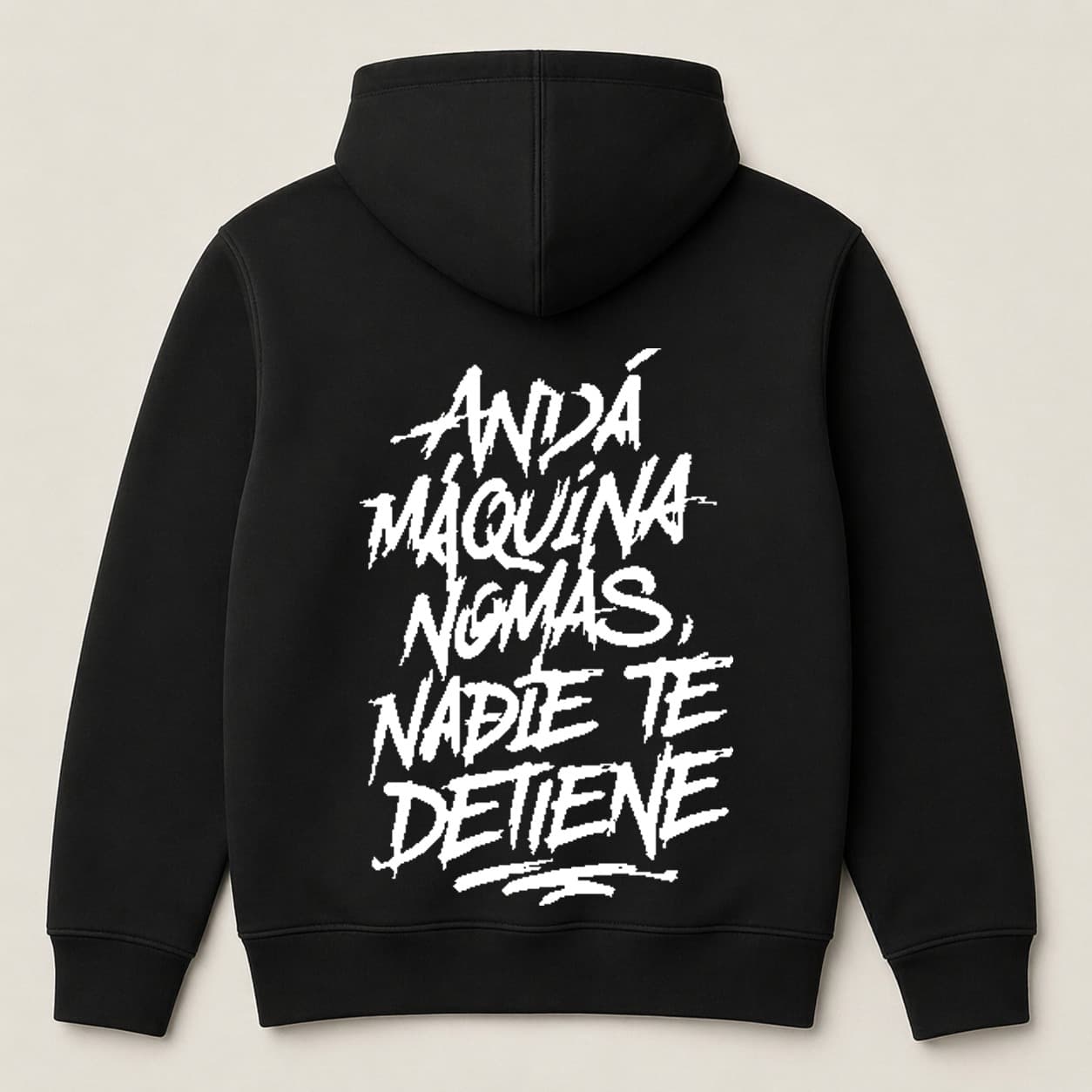 DROP 003 · Buzo Hoodie Negro — dorso
