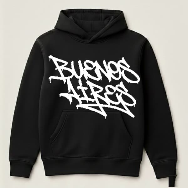DROP 003 · Buzo Hoodie Negro