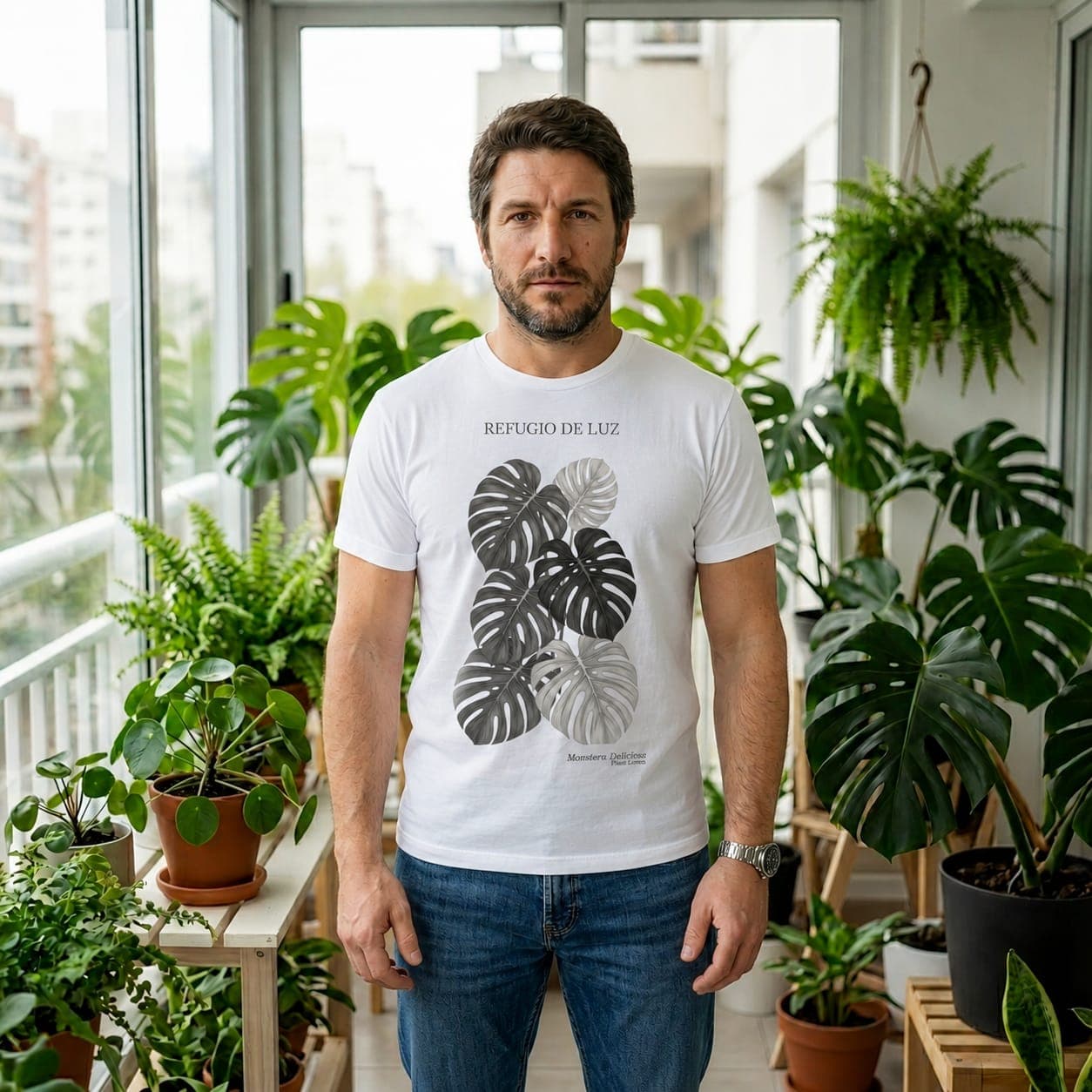Monstera Deliciosa · Aura Oversize Blanco