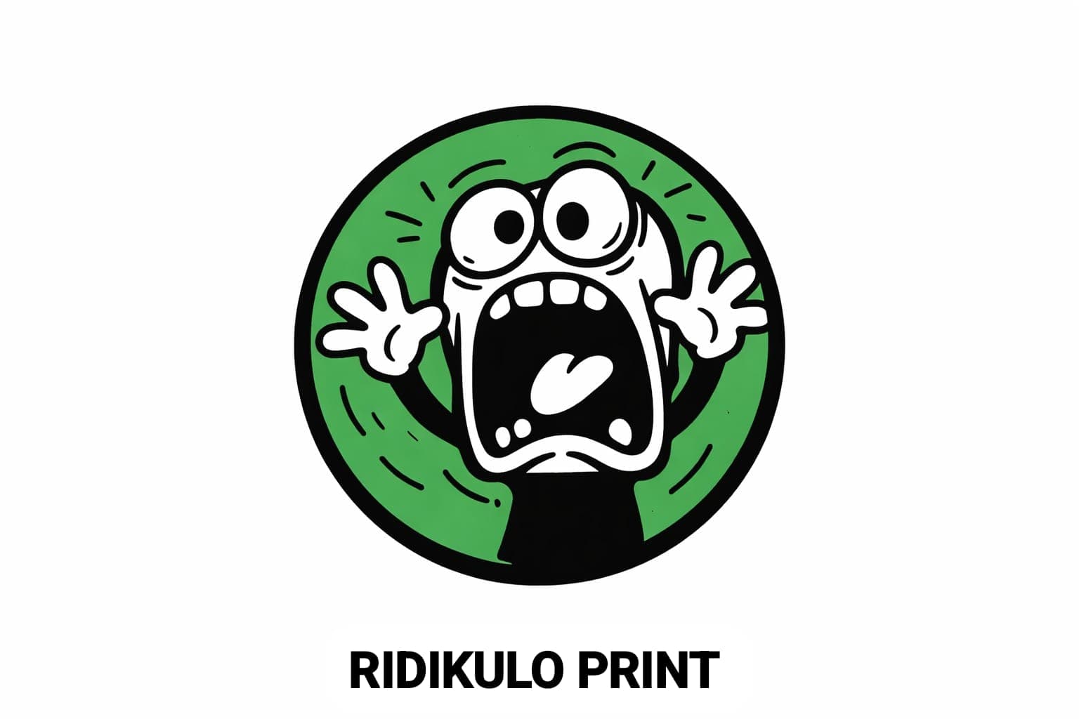 Ridikulo Print · Remera Oversize Negra "Grito"