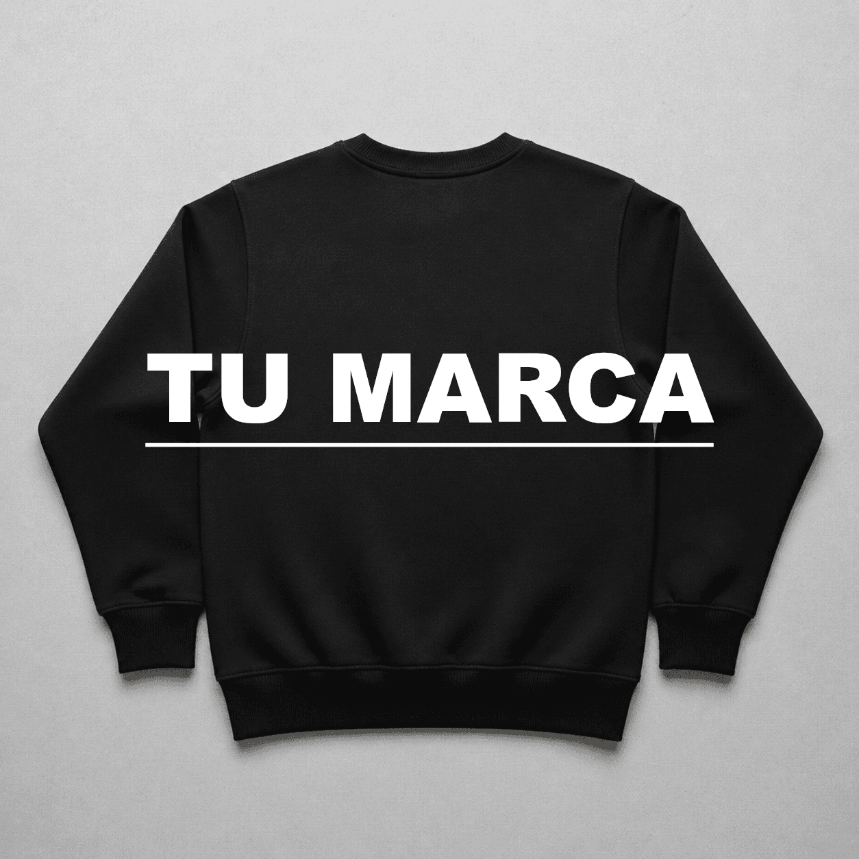 Tu Marca · Buzo Cuello Redondo Negro
