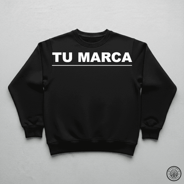 Tu Marca · Buzo Cuello Redondo Negro