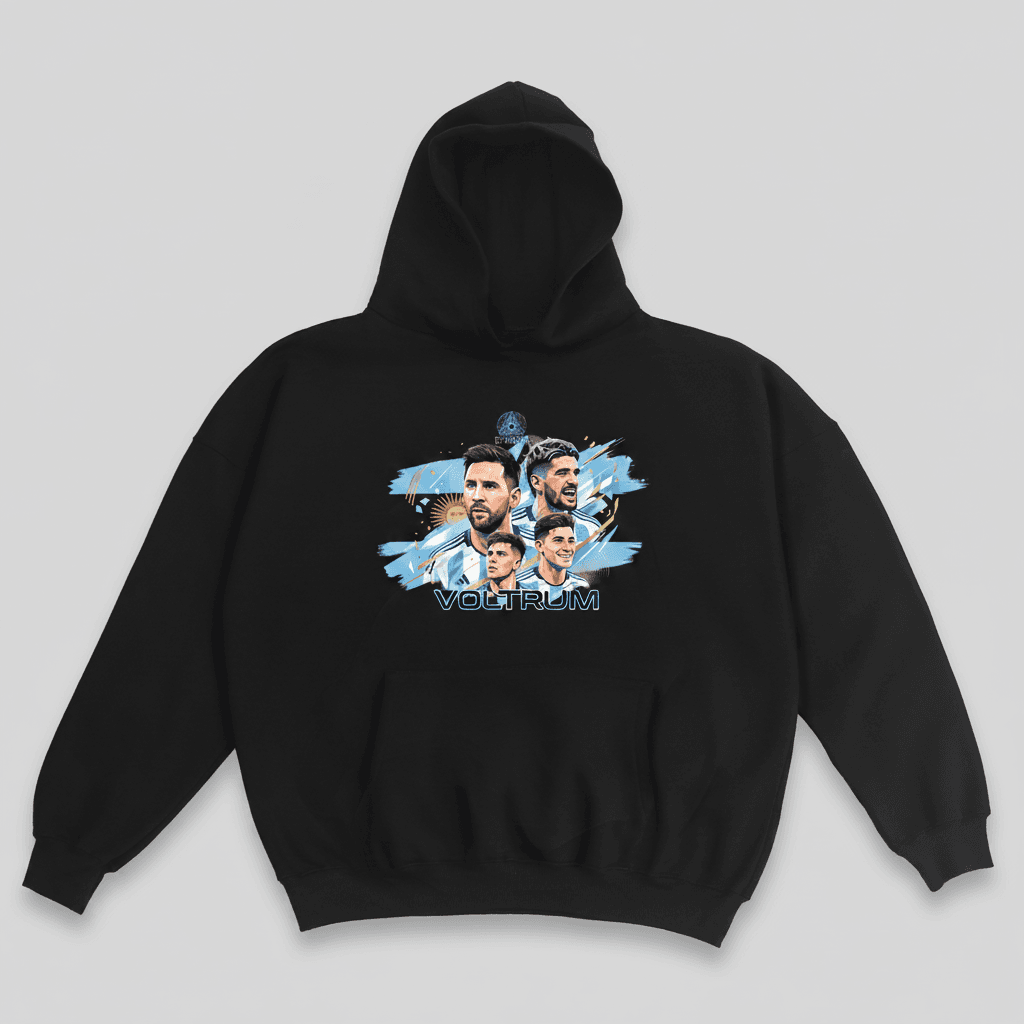 Voltrum × Argentina · Boston Hoodie Negro