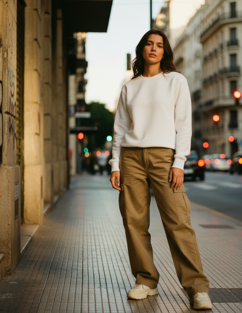 Buzo Cuello Redondo - Stone Wash - Lifestyle 1